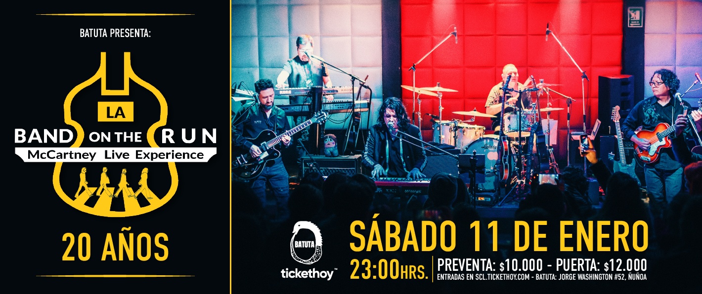 CELEBRA 20 AÑOS DE MÚSICA CON LA BAND ON THE RUN