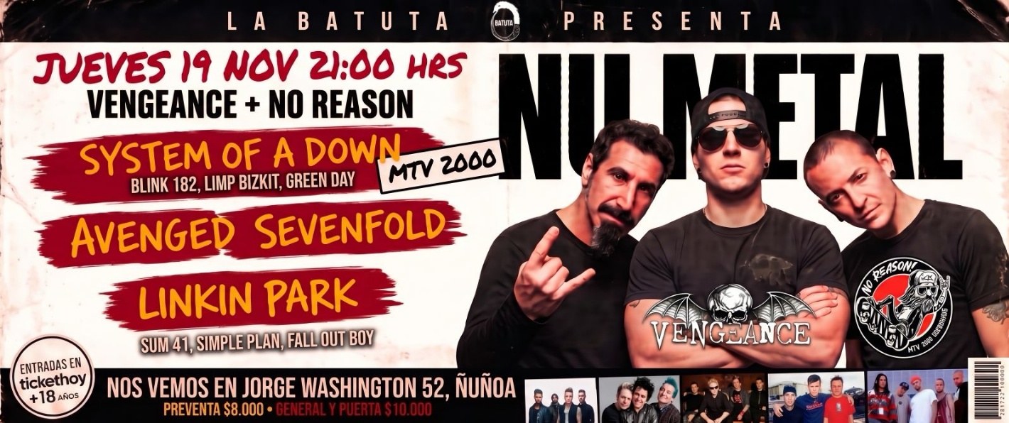 LA NOSTALGIA DE LOS 2000 y EL MEJOR METAL SE TOMAN LA NOCHE